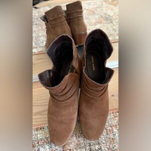 Cole Haan Brown Suede Ankle Booties